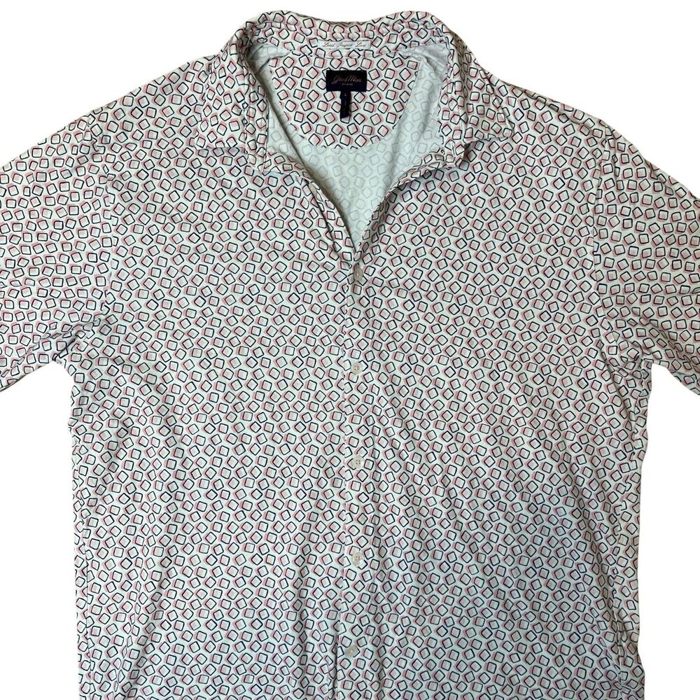 Good Man Brand Polo Shirt Mens L Pink Preppy Casual Summer Short Sleeve Cotton